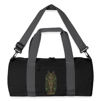 Leshy Slavic Forest Guardian Art - Recycled Duffel Bag - black/graphite grey - Front