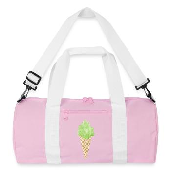 Cornet de crème glacée Cornet de crème glacée Woodruff vert - Sac de sport recyclé - rose/blanc - Devant