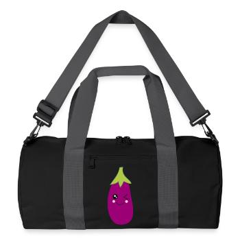 Aubergine Légume Costume Carnaval Carnaval - Sac de sport recyclé - noir/gris graphite - Devant