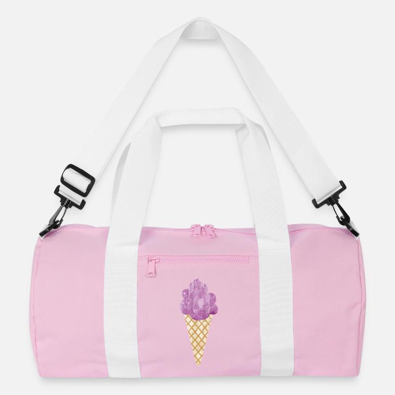 Eiscreme Icecream Eis Waffel Eiskrem Eisdiele lila Recycelte Duffel Bag