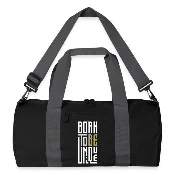 Born To Be Unique - Recycled Duffel Bag - black/graphite grey - Front