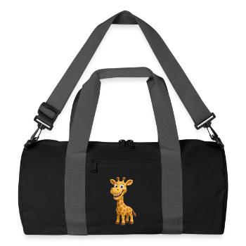 girafe amusante - Sac de sport recyclé - noir/gris graphite - Devant
