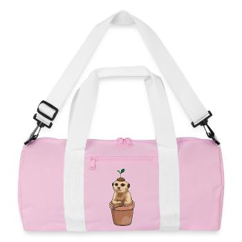 Semis de suricate - Sac de sport recyclé - rose/blanc - Devant