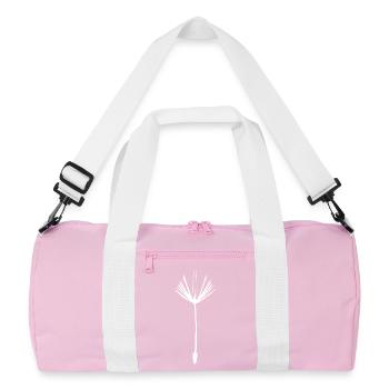tolle pflanzendesigns, löwenzahn Samen - Recycelte Duffel Bag - Rosa/Weiß - Vorne