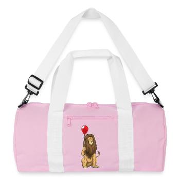 Löwe Luftballon - Recycelte Duffel Bag - Rosa/Weiß - Vorne