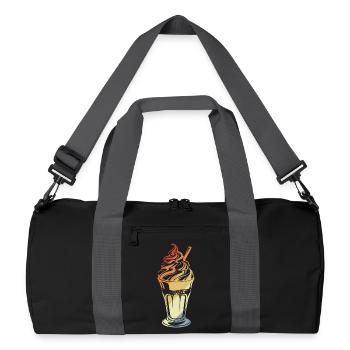cream sundae retro style - Recycled Duffel Bag - black/graphite grey - Front