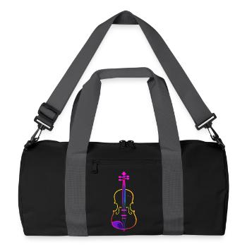 Violin Lineart - Recycled Duffel Bag - black/graphite grey - Front