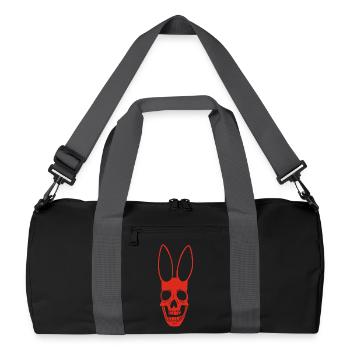 Red Rabbit Skull - Recycled Duffel Bag - black/graphite grey - Front