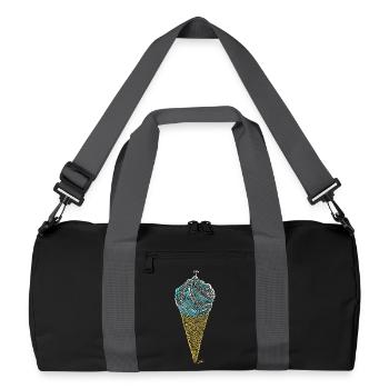 Glace Italienne labyrinthique (contours) - Recycled Duffel Bag - black/graphite grey - Front