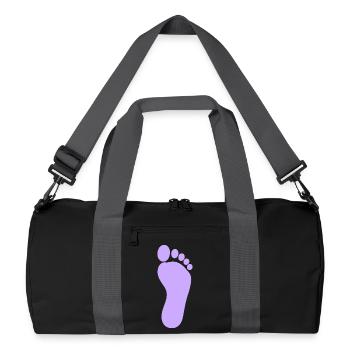 Fuß Füße Fußpflege Podologie Fußpfleger - Recycelte Duffel Bag - Schwarz/Graphitgrau - Vorne