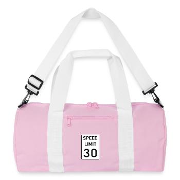 Limitation de vitesse 30 - Sac de sport recyclé - rose/blanc - Devant