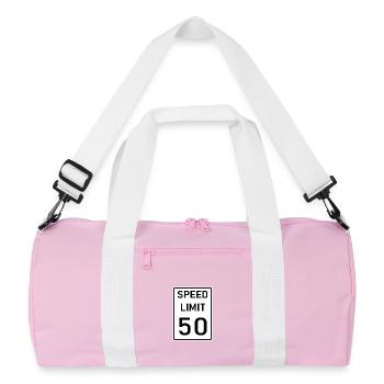 50 - Recycelte Duffel Bag - Rosa/Weiß - Vorne