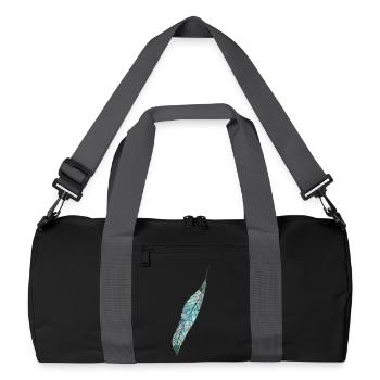 plume de nacre aux couleurs maritimes - Sac de sport recyclé - noir/gris graphite - Devant