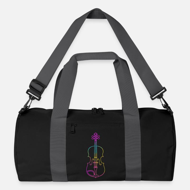 Violin Line Drawing Recycled Duffel Bag
