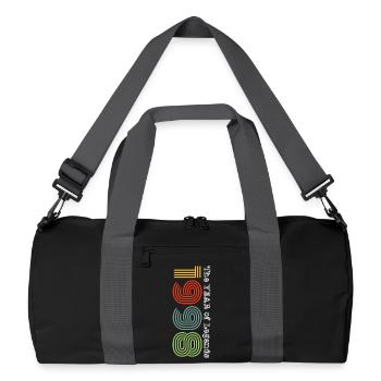 Millésime 1998 - Sac de sport recyclé - noir/gris graphite - Devant