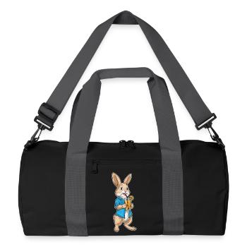 Hase Saft - Recycelte Duffel Bag - Schwarz/Graphitgrau - Vorne