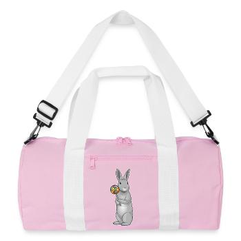 Rabbit lollipop - Recycled Duffel Bag - pink/white - Front