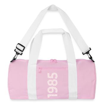 41. GEBURTSTAG 1985 PUNKTE - Recycelte Duffel Bag - Rosa/Weiß - Vorne