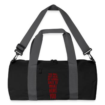 You Will Not Heal Healing Pain Let Go New Beginning - Recycled Duffel Bag - black/graphite grey - Front