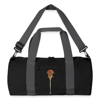 Retro Lacrosse Sticks - Recycled Duffel Bag - black/graphite grey - Front