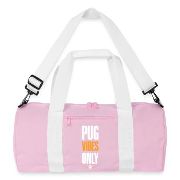 Pug Vibes uniquement - Sac de sport recyclé - rose/blanc - Devant