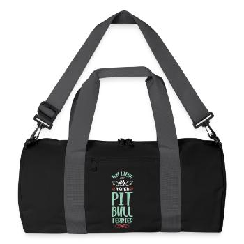 I love my Pit Terrier - Recycled Duffel Bag - black/graphite grey - Front