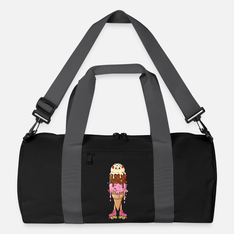 Kawaii Eis Rollschuhe Retro Recycelte Duffel Bag