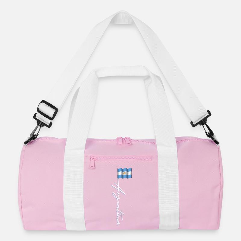 Argentina Flag Waving Script Pride Travel Design Recycelte Duffel Bag