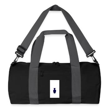 Mitternachtsblaue Vasen-Silhouette - Recycelte Duffel Bag - Schwarz/Graphitgrau - Vorne