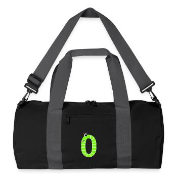 Zahl Null 0 Kinder Geburtstag Schlange - Recycelte Duffel Bag - Schwarz/Graphitgrau - Vorne