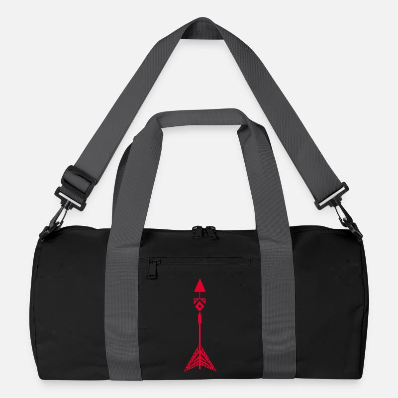 Rotes Symbol eines Pfeils der amerikanischen Ureinwohner Recycelte Duffel Bag