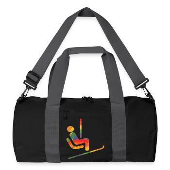 Coureur de ski couleur - Sac de sport recyclé - noir/gris graphite - Devant