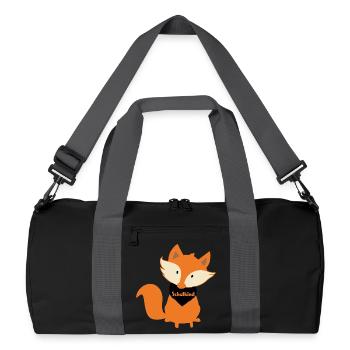 Renard écolier enfant scolarisation - Sac de sport recyclé - noir/gris graphite - Devant
