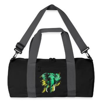 elephant - Recycled Duffel Bag - black/graphite grey - Front