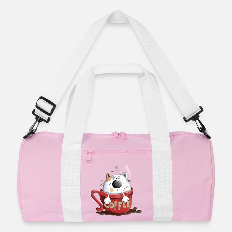 Müde Katze in der Kaffeetasse Recycelte Duffel Bag