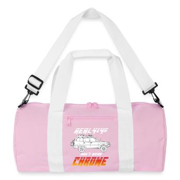 Landcruiser - Recycelte Duffel Bag - Rosa/Weiß - Vorne