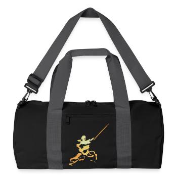 Swordsman Ink Figure - Recycled Duffel Bag - black/graphite grey - Front