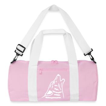 Das Heulen des weißen Wolfes - Recycelte Duffel Bag - Rosa/Weiß - Vorne
