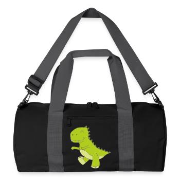 Dino small - Recycled Duffel Bag - black/graphite grey - Front