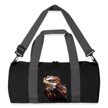 Puissante tête d’aigle - Sac de sport recyclé - noir/gris graphite - Devant