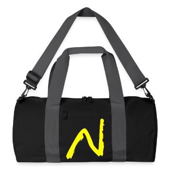 Buchstabe N - Recycelte Duffel Bag - Schwarz/Graphitgrau - Vorne