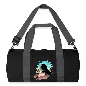 Chat Kawaii avec Bubble Tea Mignon Sweet Kitty - Sac de sport recyclé - noir/gris graphite - Devant