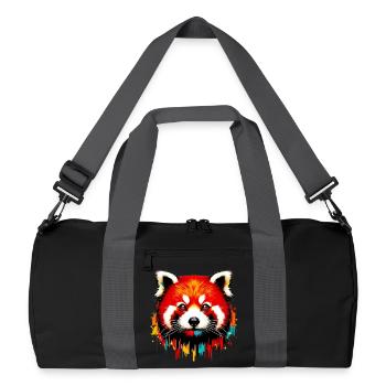 Red panda - Recycled Duffel Bag - black/graphite grey - Front