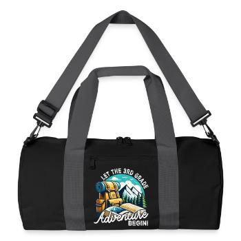 Third Grade Adventure Begins - Recycled Duffel Bag - black/graphite grey - Front