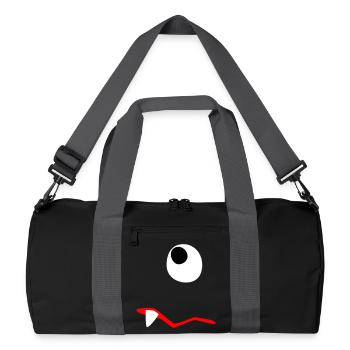 Monster Halloween traurig Comic Zombie Zahn Zyklop - Recycelte Duffel Bag - Schwarz/Graphitgrau - Vorne