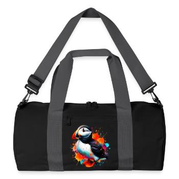 Macareux - Sac de sport recyclé - noir/gris graphite - Devant