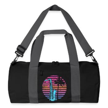 90s Saxophone - Recycled Duffel Bag - black/graphite grey - Front