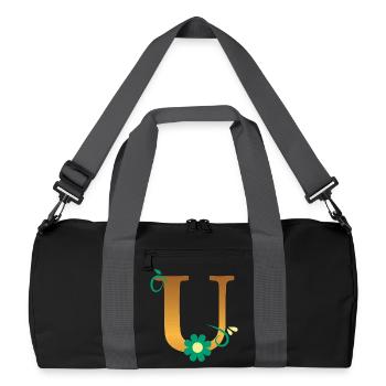 U - Sac de sport recyclé - noir/gris graphite - Devant