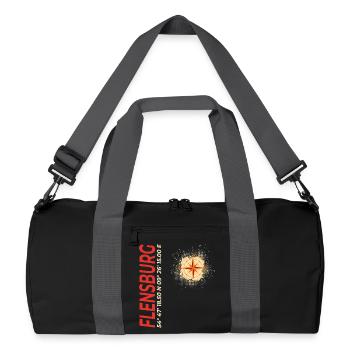 Flensburg - Recycelte Duffel Bag - Schwarz/Graphitgrau - Vorne
