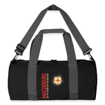 Magdeburg - Recycelte Duffel Bag - Schwarz/Graphitgrau - Vorne